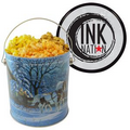 One Gallon Popcorn Tin - Winter Sleigh Ride